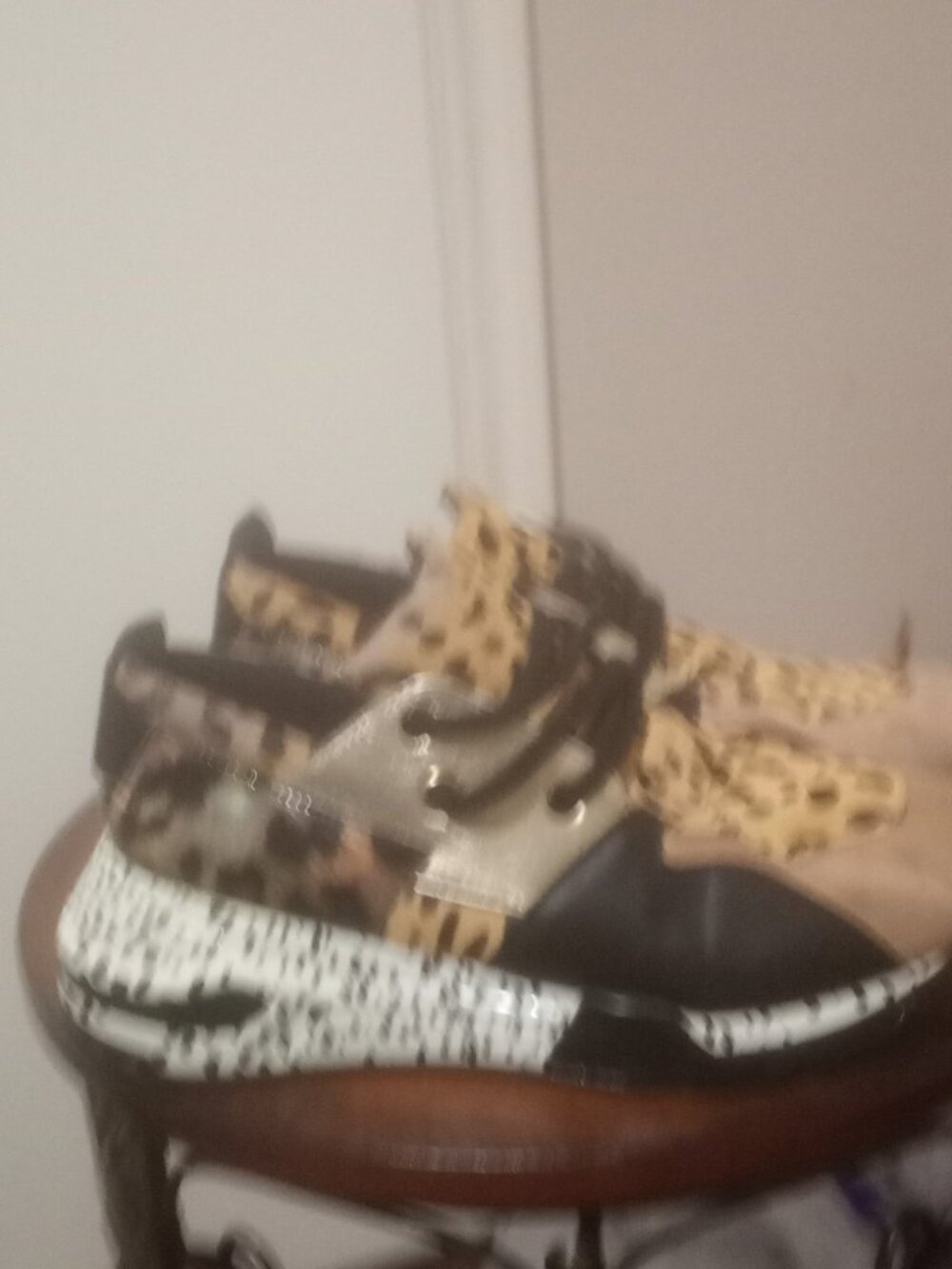 Steve Madden Sneakers Womens Cliff Heel Platform Animal Print Size 10M CLIF0251